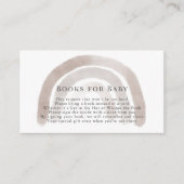 Graue Beige Regenbogen Wasserfarbenbuchanforderung Begleitkarte (Vorderseite)