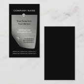 Graue beigefügte Note, benutzerdefinierte schwarze Visitenkarte (Vorne/Hinten)