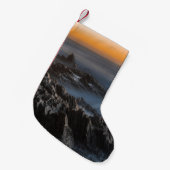 GRAUE BERGE MIT KLICKEN KLEINER WEIHNACHTSSTRUMPF (Vorderansicht (hängend))