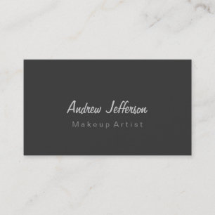 Graue Beruflich Makeup Artist Business Card Visitenkarte