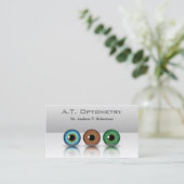 Graue Berufliche Optometristen-Augenbälle Optometr Visitenkarte (Stehend Vorderseite)