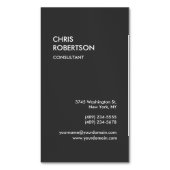 Graue Berufliche Unternehmensarbeit Minimalistisch Magnetische Visitenkarte (Vorderseite Vertikal)