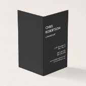 Graue Berufliche Unternehmensarbeit Minimalistisch Visitenkarten (Vorderseite)