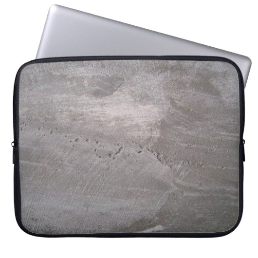 Graue Betonwandputz Laptopschutzhülle (Vorderseite)