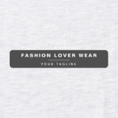 Graue Bezeichnung Kleidung Fabric Iron On Etiketten (Design 2)