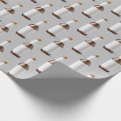 graue Bierflasche Geschenkpapier (Ecke)