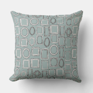 Graue Bilderrahmen Kissen