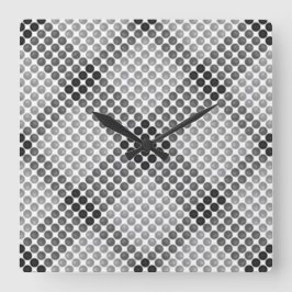 Graue bis schwarze Bälle oder Löcher, querausgeric Quadratische Wanduhr