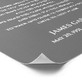 Graue bis wir wieder eine Feier des Lebensgedichts Poster (Ecke)