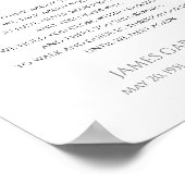 Graue bis wir wieder eine Feier des Lebensgedichts Poster (Ecke)