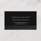 Graue Black Makeup Artist Calligraphy Business Car Visitenkarte (Rückseite)