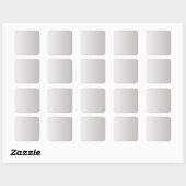 Graue Blankenvorlage, DIY Text & Art Quadratischer Aufkleber (Blatt)