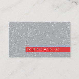 Graue Blasen mit Red Bar Business Card Design Visitenkarte