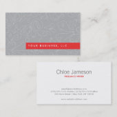 Graue Blasen mit Red Bar Business Card Design Visitenkarte (Vorne/Hinten)