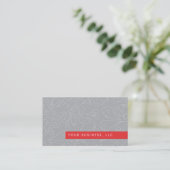 Graue Blasen mit Red Bar Business Card Design Visitenkarte (Stehend Vorderseite)
