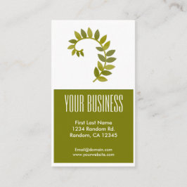 Graue Blätter, anpassbare Visitenkarten Visitenkarte