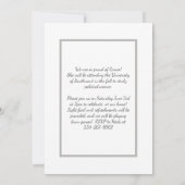 Graue Blätter Foto Abschluss Ankündigung (Rückseite)