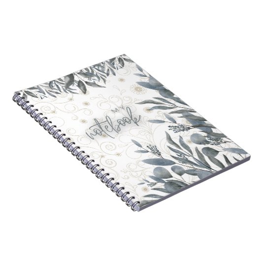 Graue Blätter Notizblock (Rechte Seite)