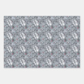 Graue Blätter und rote Berries Umhüllungspapierblä (Vorderseite 2)