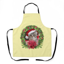 Graue Blaubart-Weihnachtsgirlande-Schürze