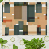 Graue blaubraune Streifen Geschirrtuch (Gefaltet)