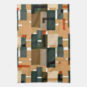 Graue blaubraune Streifen Geschirrtuch (Vertikal)