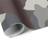 Graue blaue Camouflage Tarnmuster Geschenkpapier (Rolleneckpunkt)