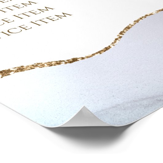 Graue blaue Gate Preisliste Poster (Ecke)