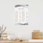 Graue blaue Gate Preisliste Poster (Küche)