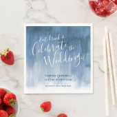 Graue blaue Hochzeitsservietten der abstrakten Serviette (Beispiel)