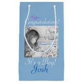 Graue & blaue Karusselträume Custom Kleine Geschen Geschenktüte (Vorderseite)