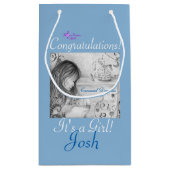 Graue & blaue Karusselträume Custom Kleine Geschen Kleine Geschenktüte (Rückseite)