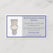 graue blaue Klempneranlage - Toilette Visitenkarte (Vorderseite)