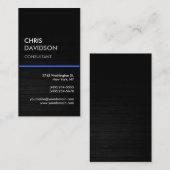 Graue blaue Linie - Visitenkarte (Vorne/Hinten)