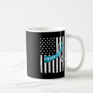 Graue blaue Ribbon amerikanische Flagge Typ 1 Diab Kaffeetasse