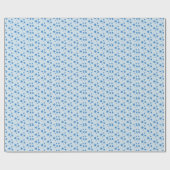 Graue blaue Sterne Modernes Design Wrapping Paper Geschenkpapier (Flach)