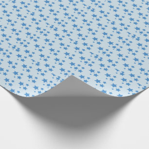 Graue blaue Sterne Modernes Design Wrapping Paper Geschenkpapier