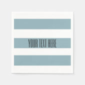 Graue blaue Streifen Serviette (Vorderseite)