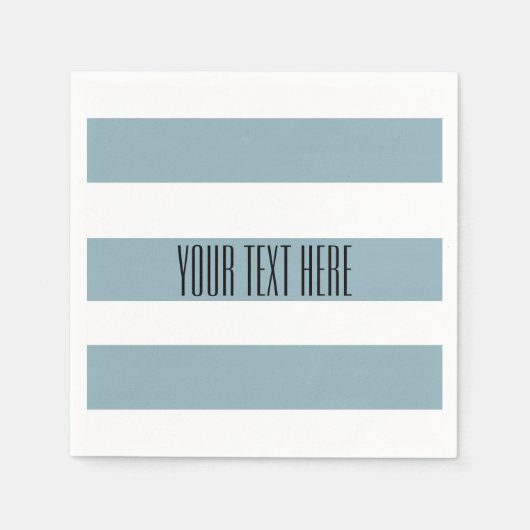 Graue blaue Streifen Serviette (Vorderseite)