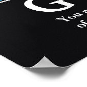 Graue, blaue, weiße Ozeanwellen motivierend Poster (Ecke)