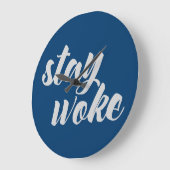 Graue Bleibe Geweckt Große Wanduhr (Winkel)