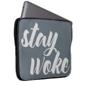 Graue Bleibe Geweckt Laptopschutzhülle (Vorne Rechts)