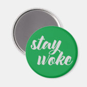 Graue Bleibe Geweckt Magnet (Vorderseite/Rückseite)