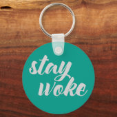 Graue Bleibe Geweckt Schlüsselanhänger (Vorderseite)