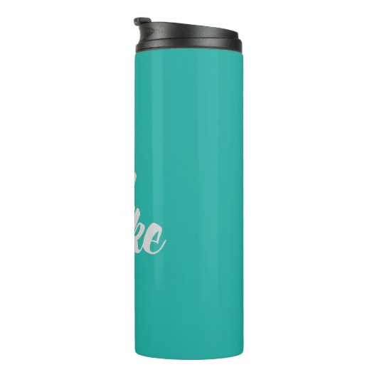 Graue Bleibe Geweckt Thermosbecher (Nach rechts gedreht)