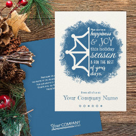 Graue Blue Snowflake Business Holiday Card Einladung