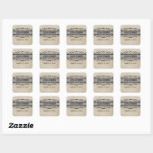 Graue Blüh Border Wedding Stickers (Blatt)