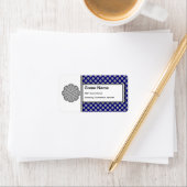 Graue Blume Adressaufkleber (Insitu)