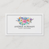 Graue Blume an der Grenze Visitenkarte (Vorderseite)