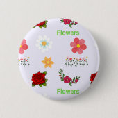 Graue Blume Button (Vorderseite)